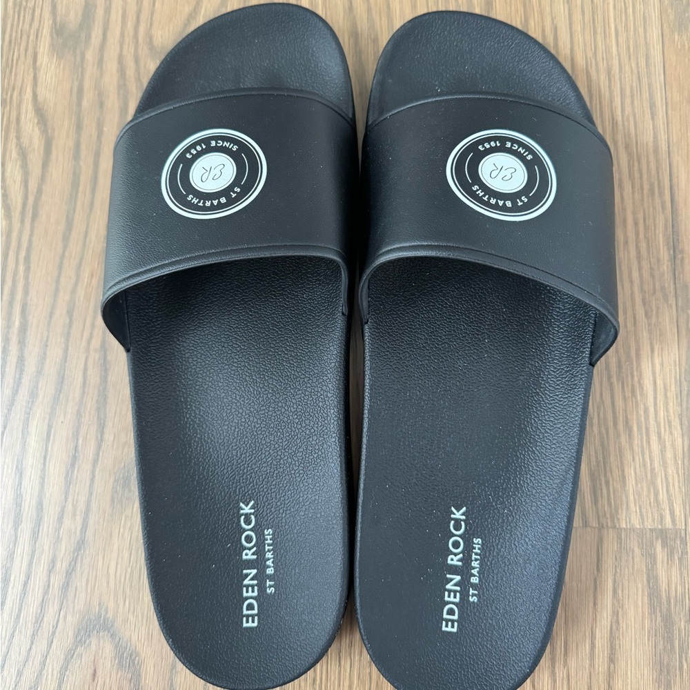 Men’s black slides size 12 from Eden Rock